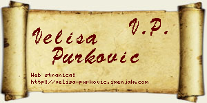 Veliša Purković vizit kartica
